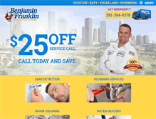 Tablet Screenshot of benfranklinplumberhouston.com